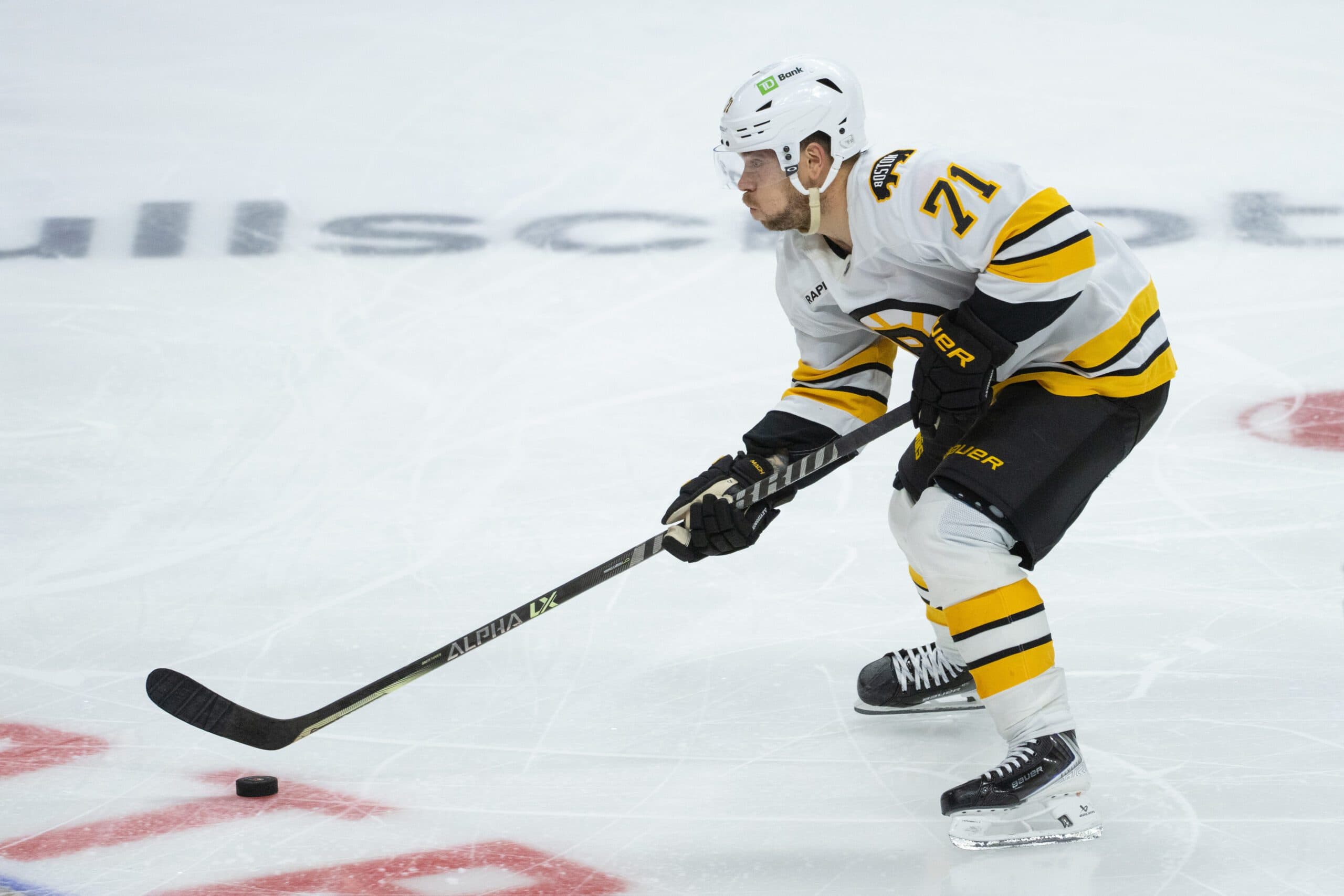 Star winger David Pastrnak did not travel with the team to Detroit.