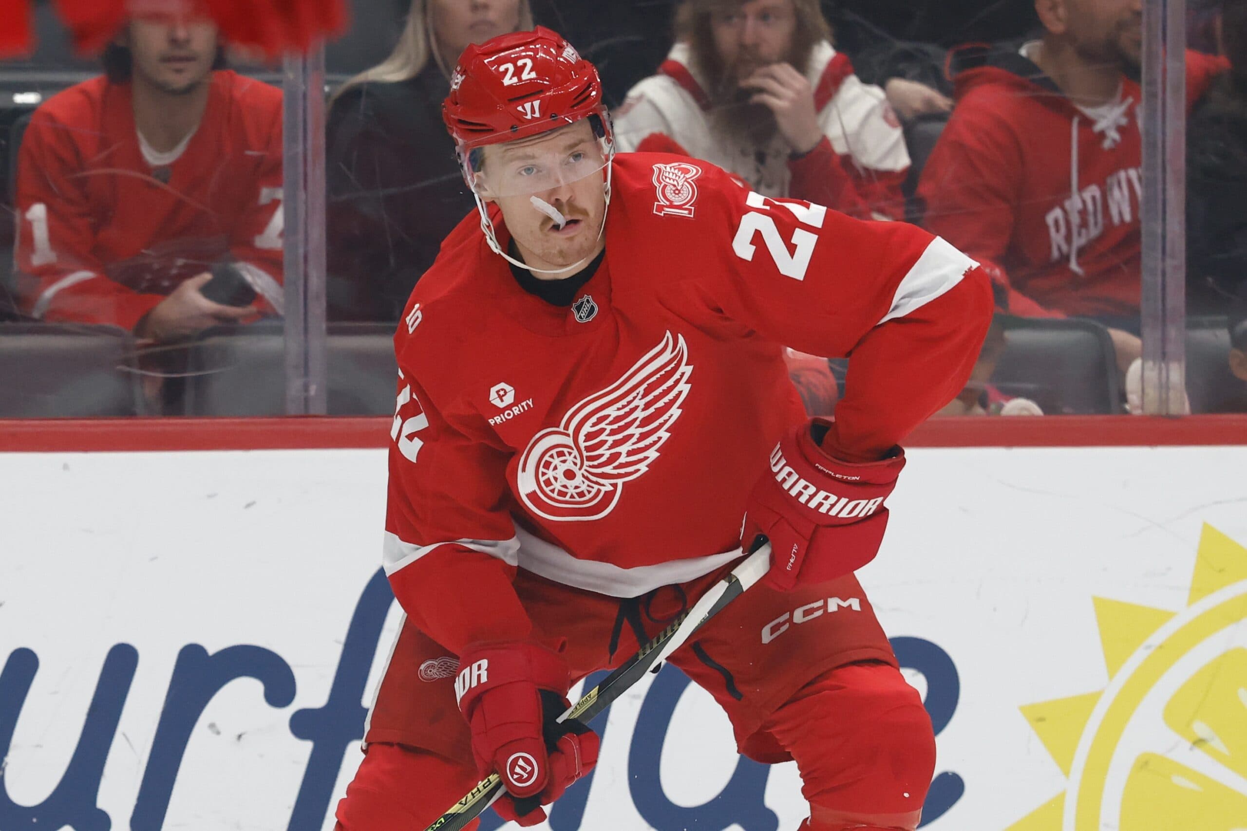 Red Wings’ Appleton will not play vs. Bruins due to undisclosed injury