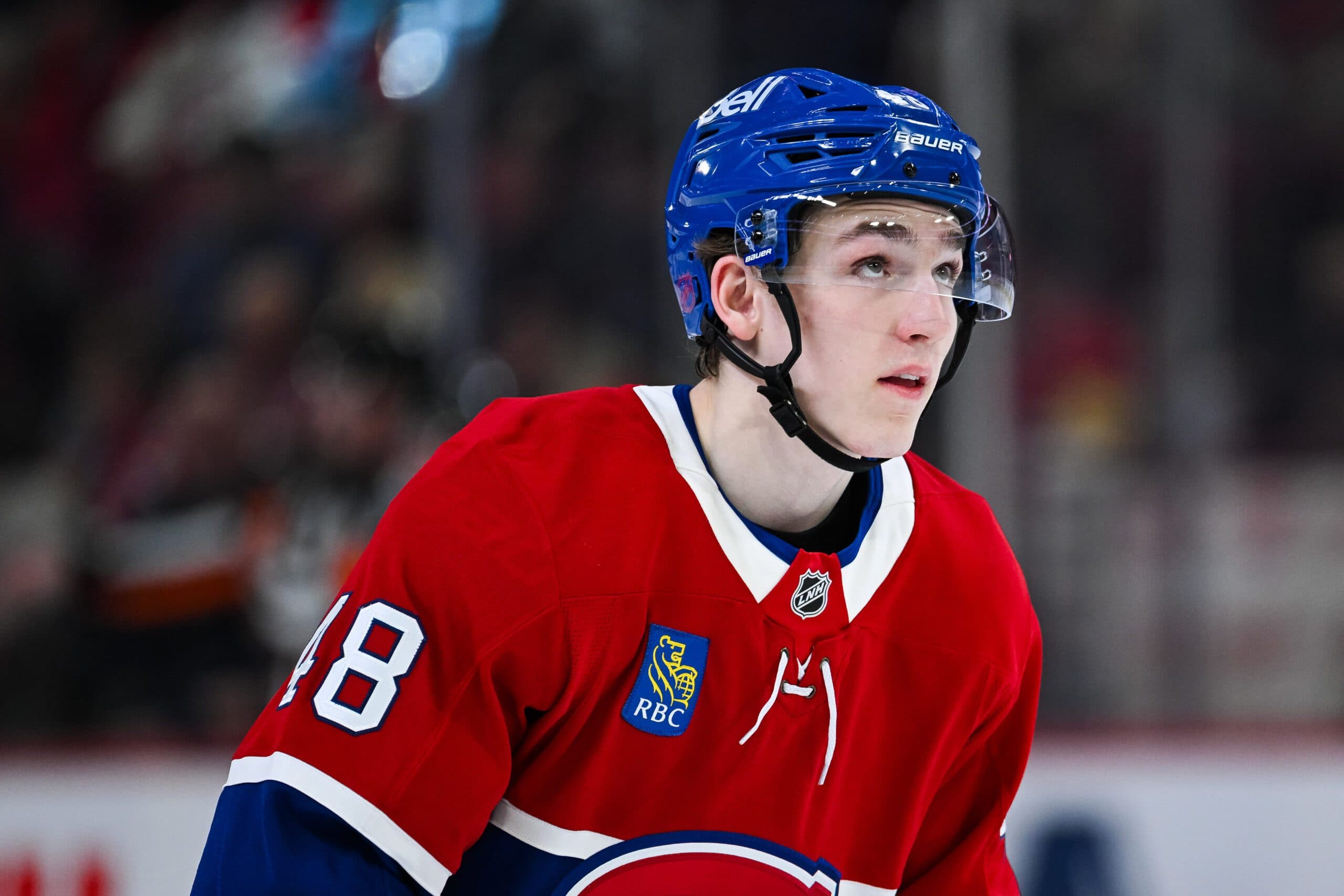 Montreal Canadiens defenseman Lane Hutson