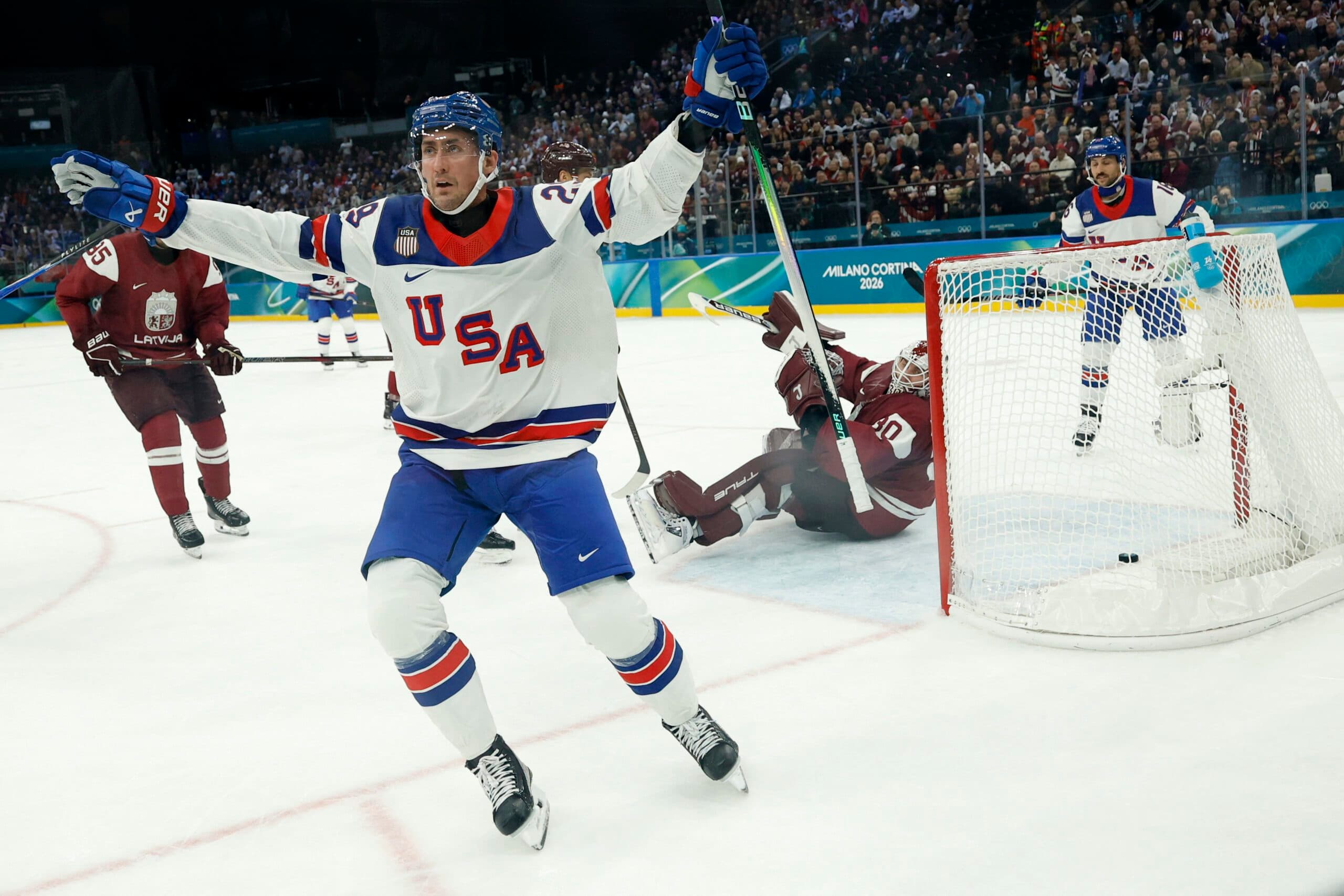 2026 Olympic Men’s Hockey: Top standouts from Latvia vs. USA
