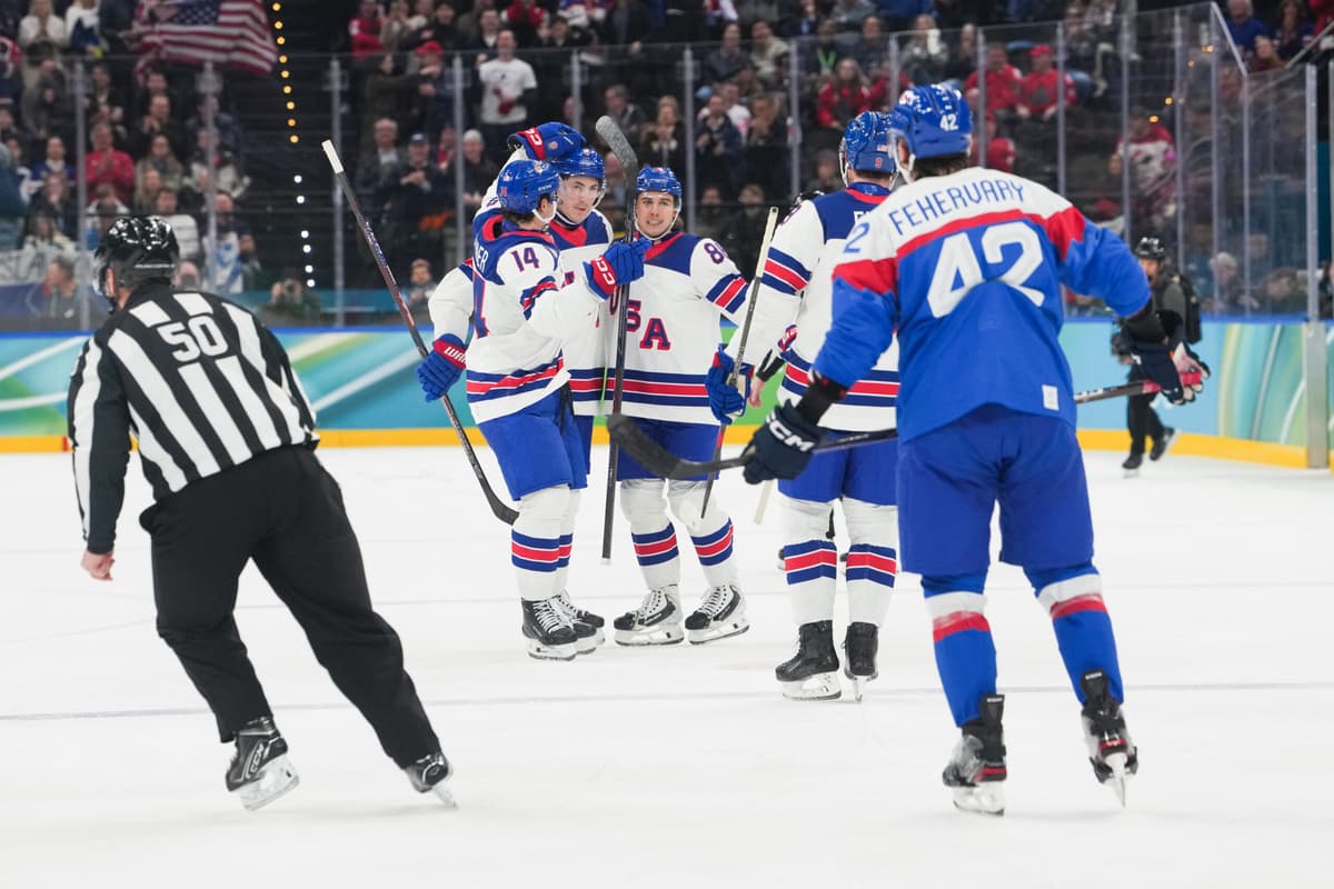 USA Advances to Men’s Olympic Hockey Finals with 6-2 Win Over Slovakia