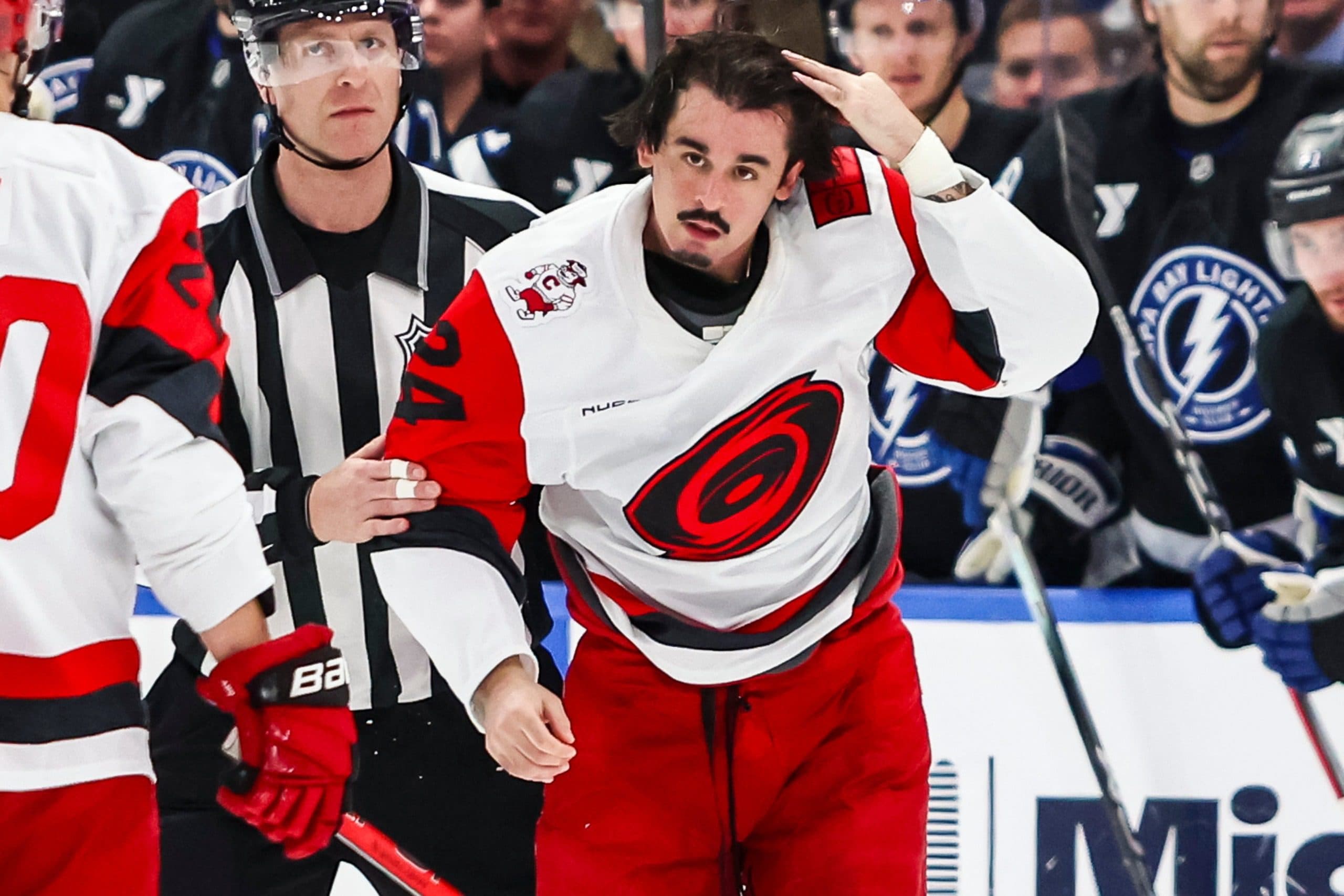 Hurricanes’ Jarvis fined for high-sticking Blue Jackets’ Garland