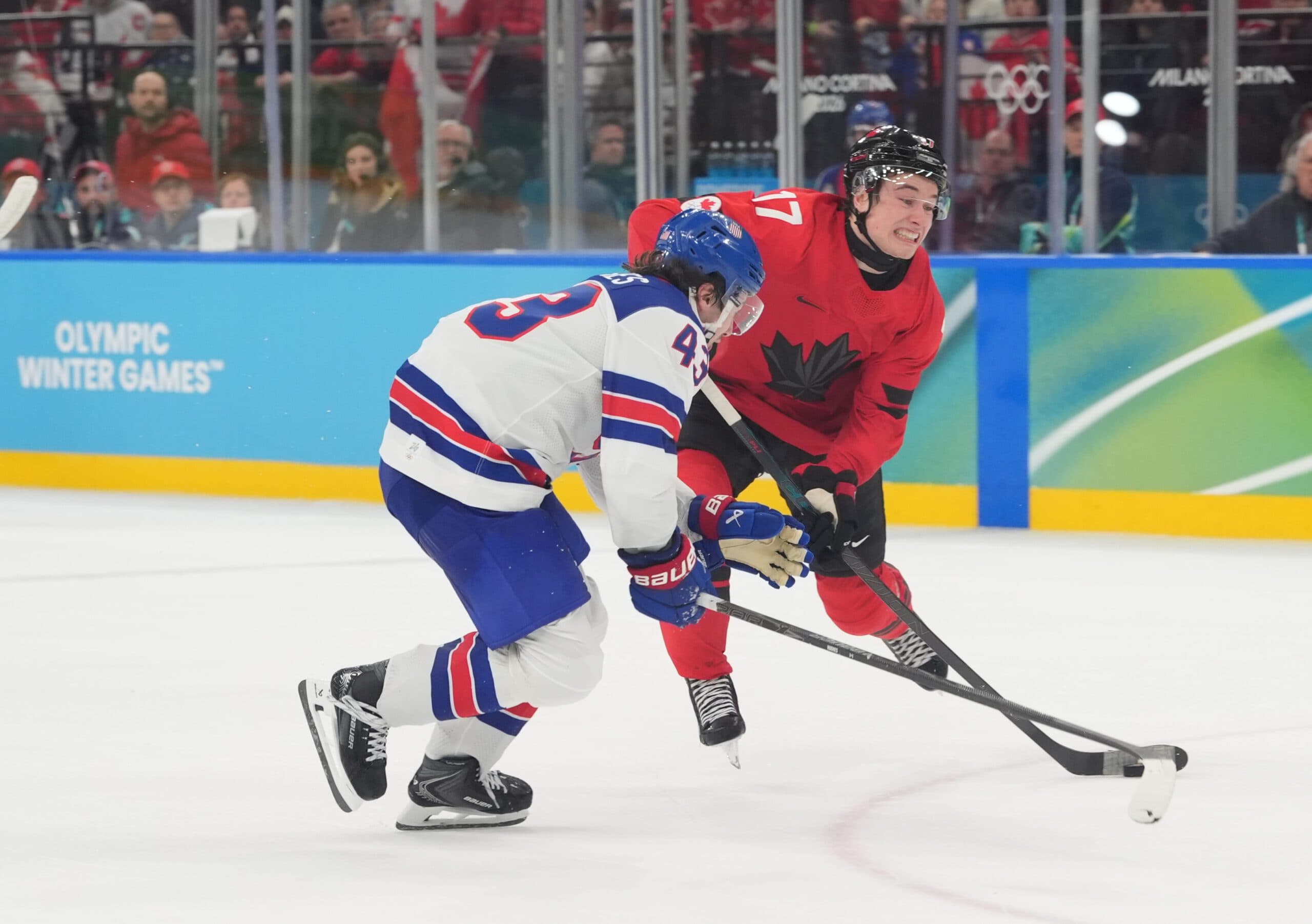 Quinn Hughes and Macklin Celebrini