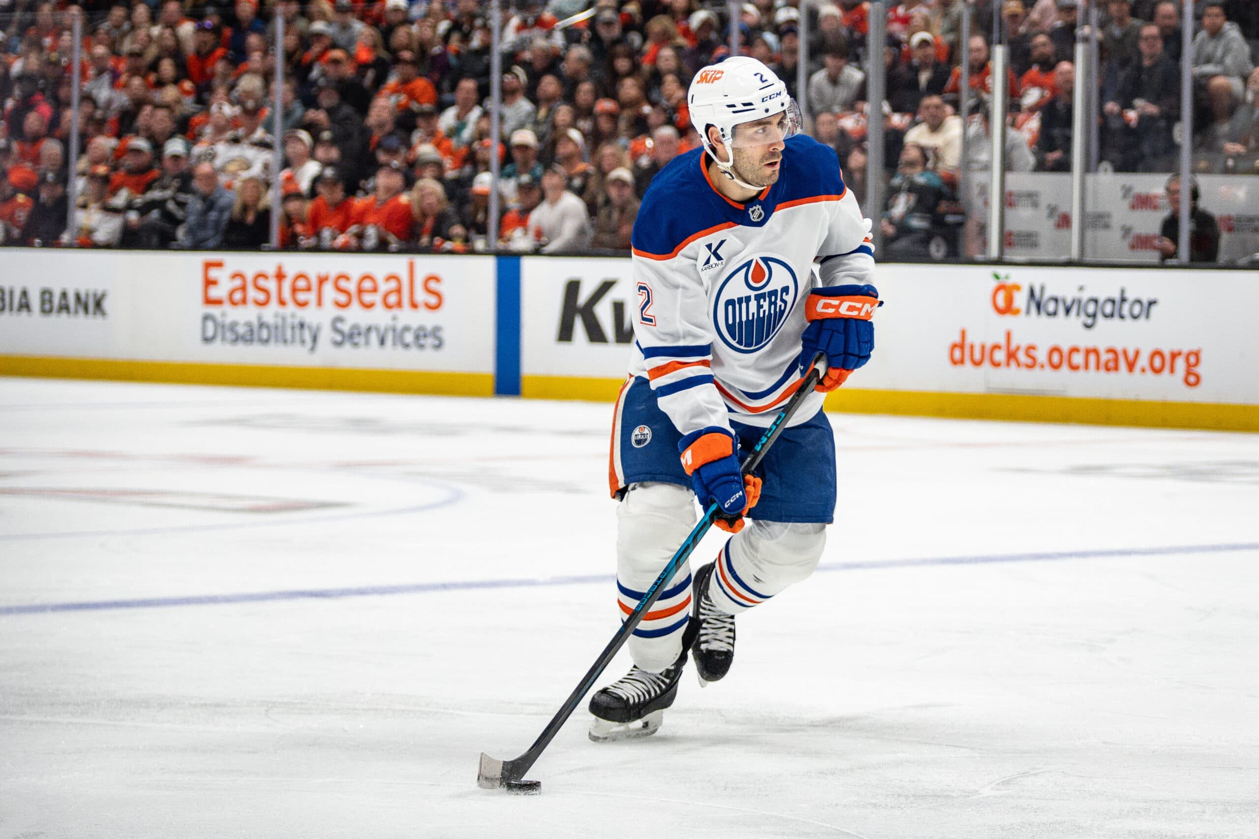 Bouchard had a goal and six assists in Edmonton's first-round loss to Anaheim.