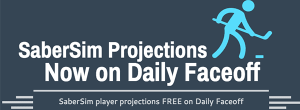 SaberSim Daily Projections on DailyFaceoff