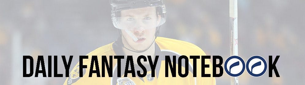 Daily Fantasy Hockey Notebook | 12-19-17