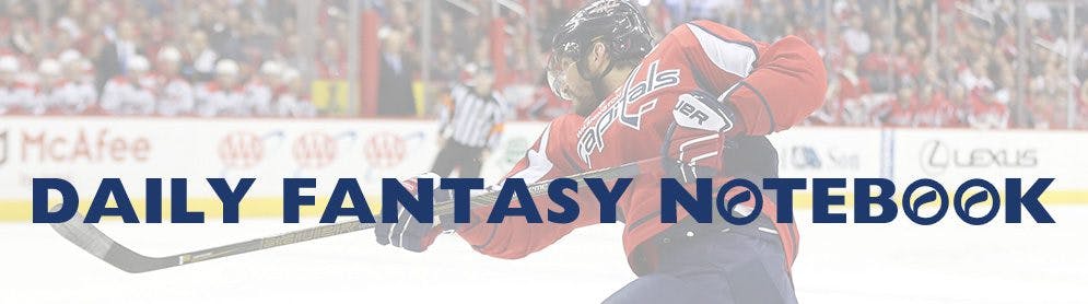 Daily Fantasy Hockey Notebook | 12-22-17