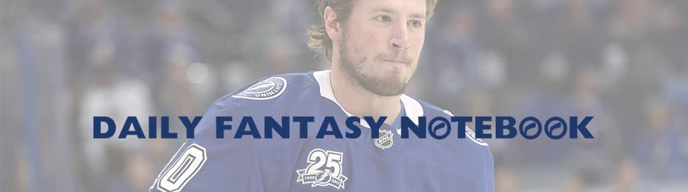 Daily Fantasy Hockey Notebook | 03-13-18