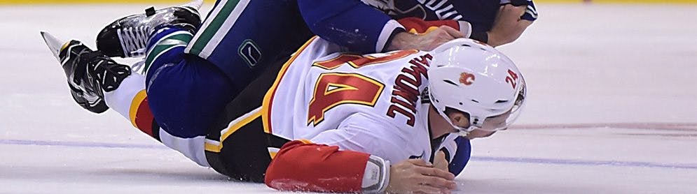 Hamonic Suffers Facial Fracture in Fight with Gudbranson