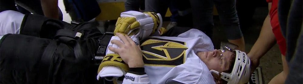 Golden Knights’ Erik Haula stretchered off ice in Toronto