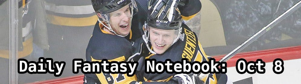 Daily Fantasy Hockey Notebook — 10/08/19