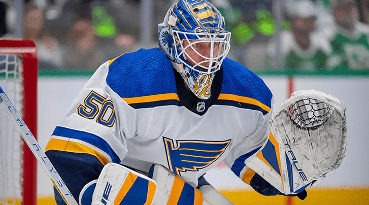 Jordan Binnington will miss the rest of the Blues’ second-round series with the Avalanche