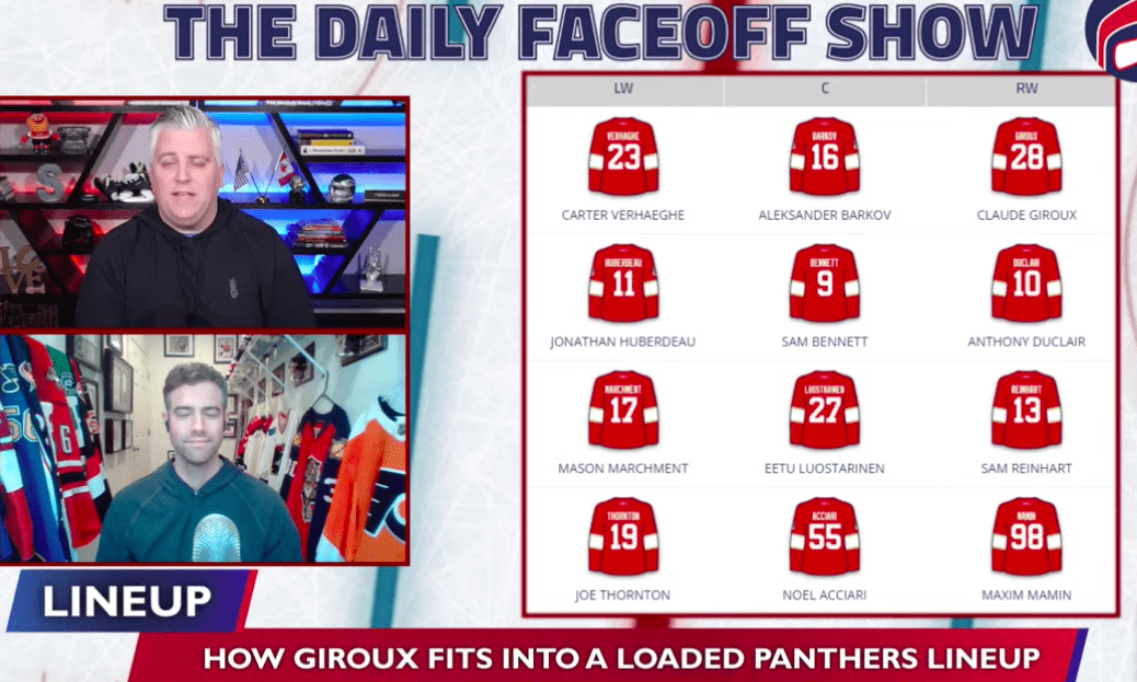 The Daily Faceoff Show: How does Claude Giroux fit into the Florida Panthers lineup?