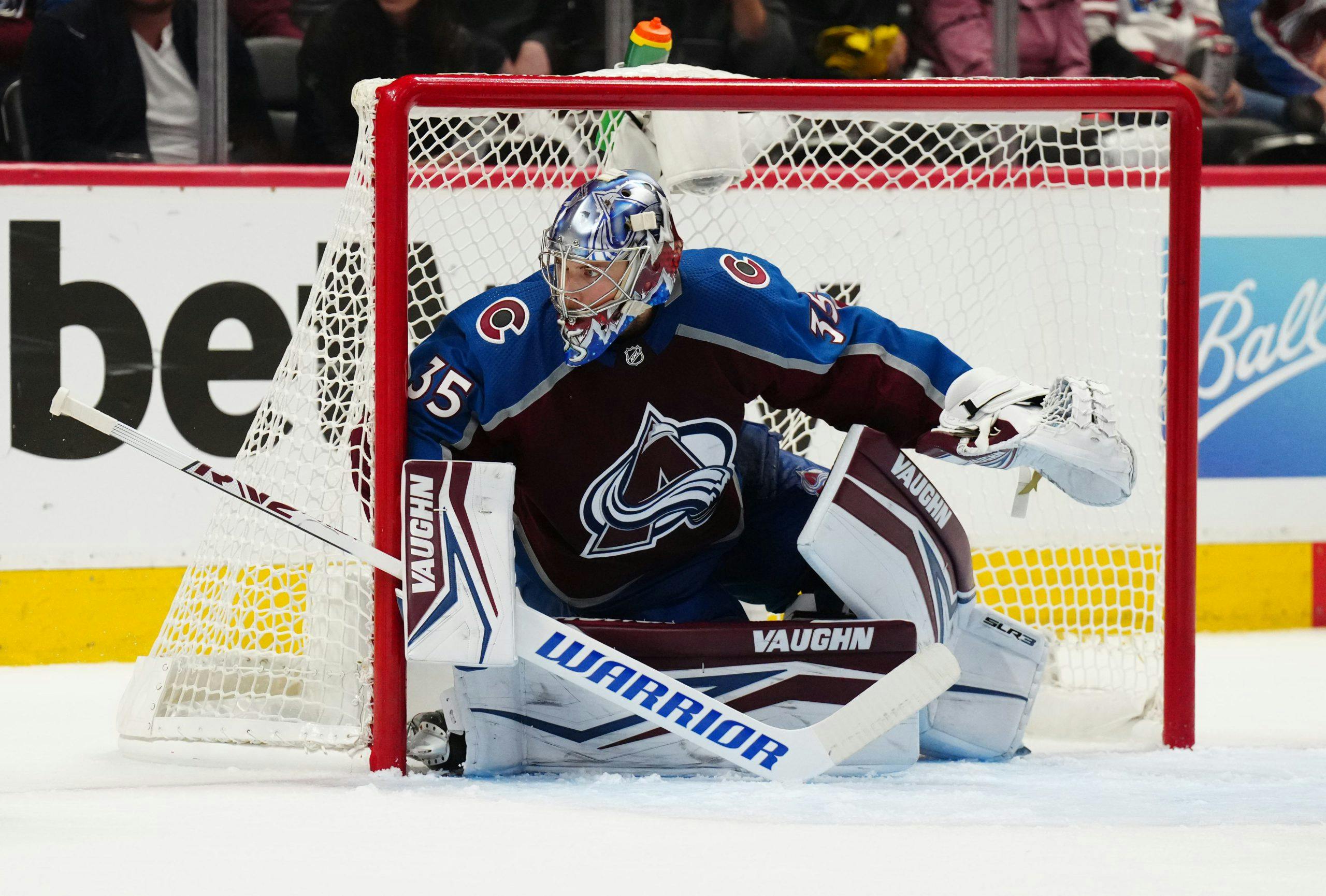 Avalanche goaltender Darcy Kuemper exits Game 1 vs. Oilers with upper-body injury, doubtful to return