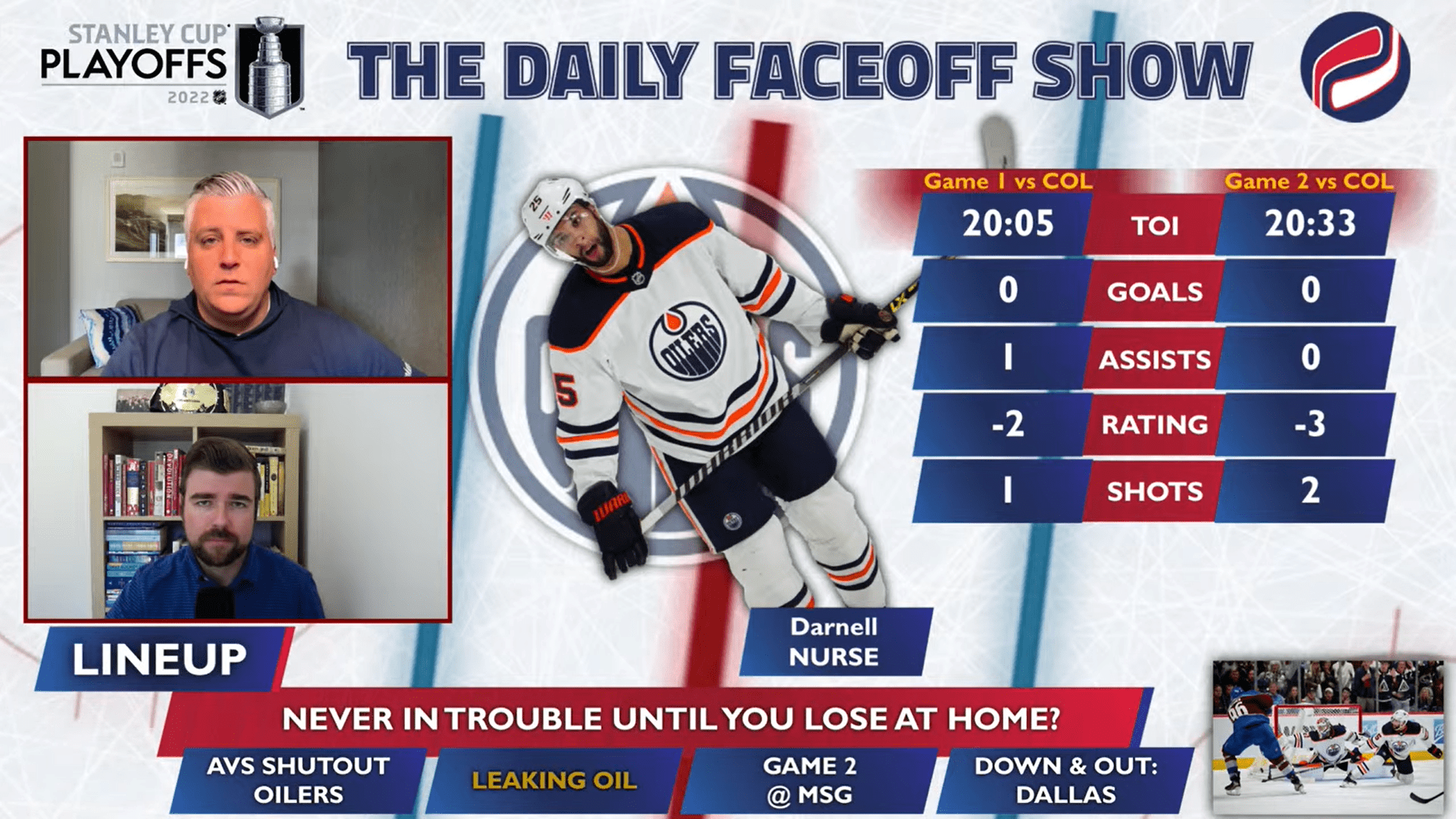 The Daily Faceoff Show: How can the Edmonton Oilers adjust in this series with Darnell Nurse’s injury?