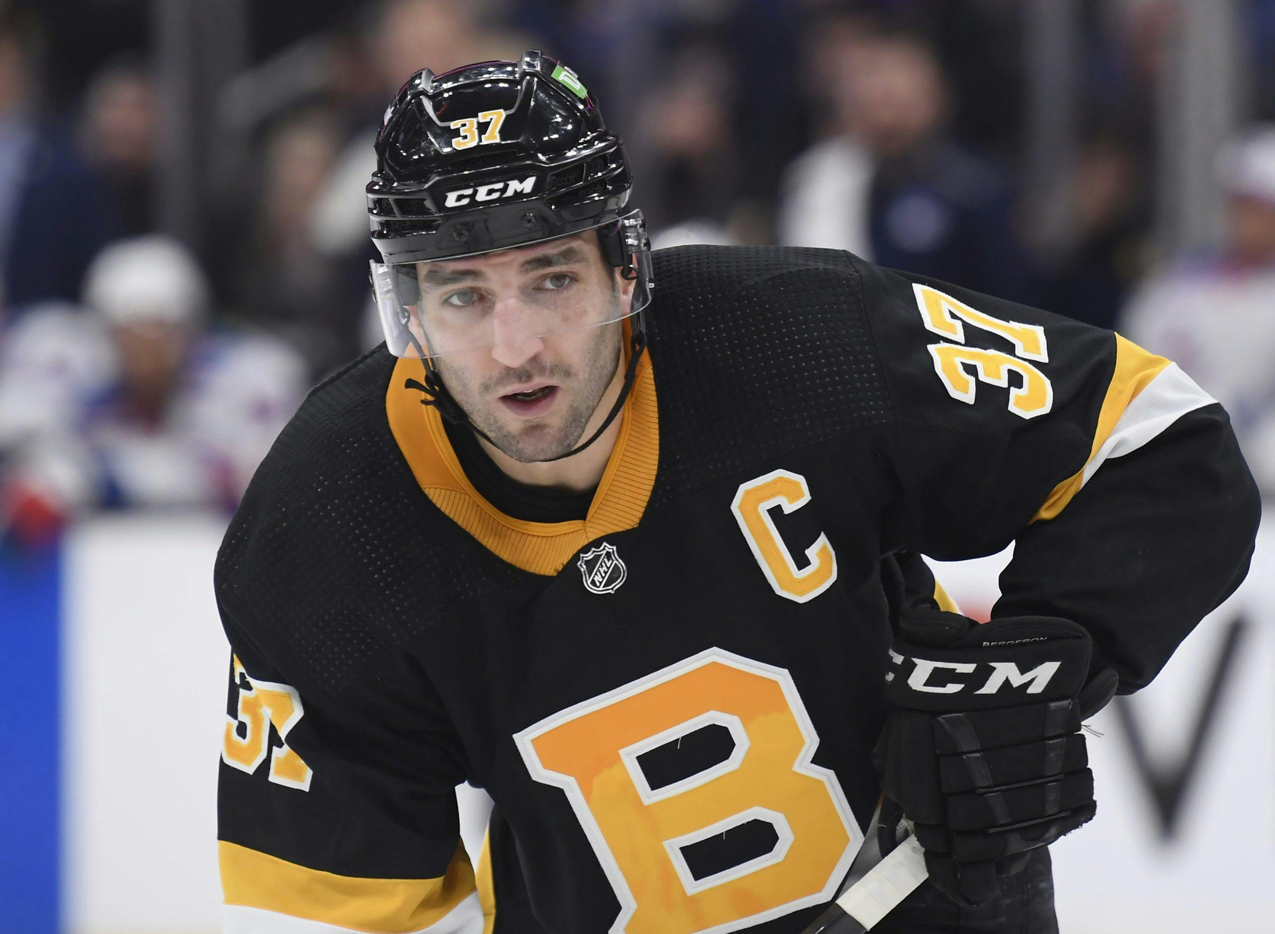 Bruins forward Patrice Bergeron sets new NHL record with fifth Selke Trophy