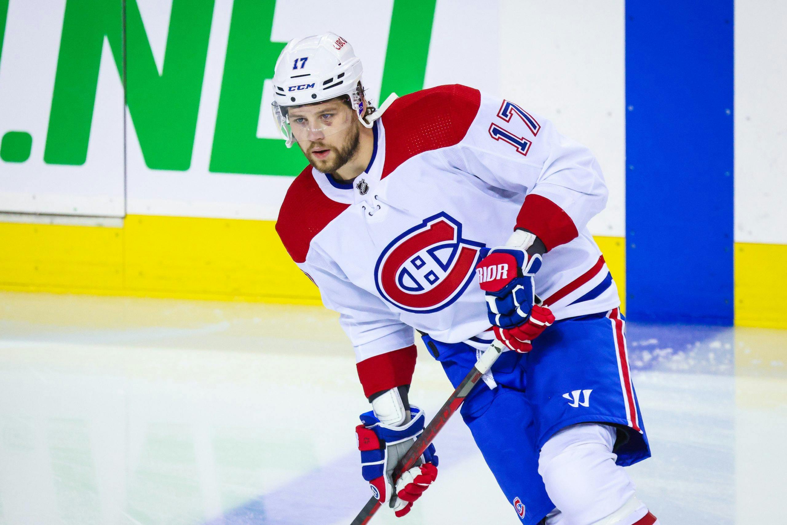 Canadiens forward Josh Anderson skates while dealing with strange upper-body injury