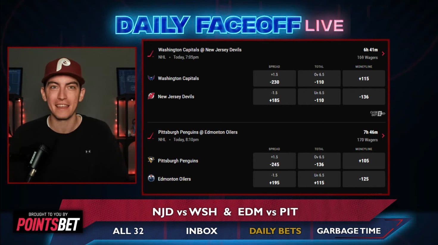 PointsBet Daily Picks: Crosby/McDavid assist parlay & Jack Hughes shot prop