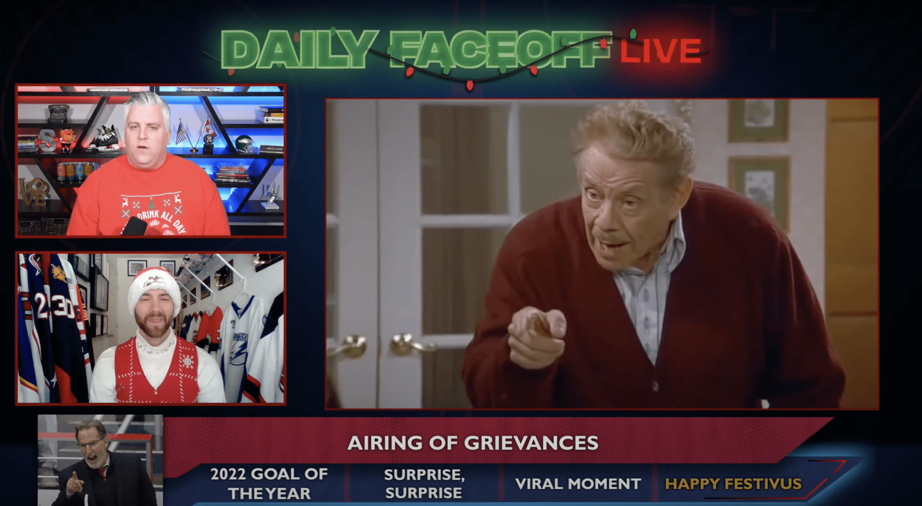 Daily Faceoff Live: The airing of NHL-themed Festivus grievances
