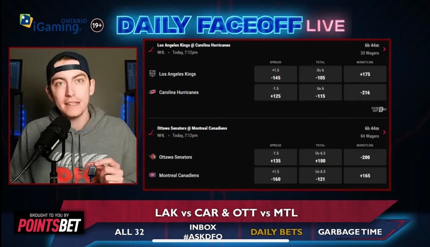 PointsBet Daily Bets: Senators/Canadiens & Brent Burns shot prop