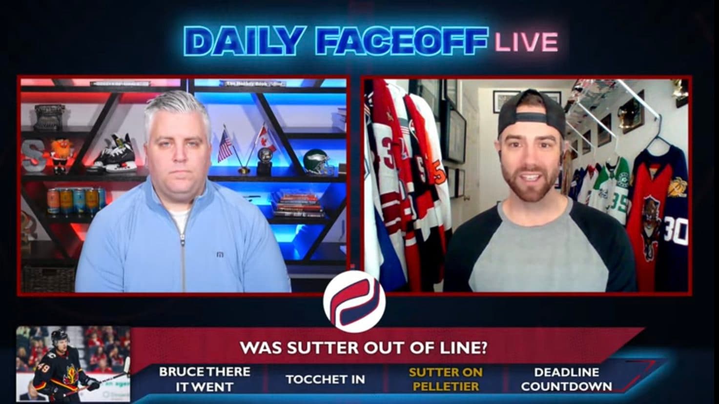 Daily Faceoff Live: Darryl Sutter out of line in comments on Calgary Flames rookie Jakob Pelletier