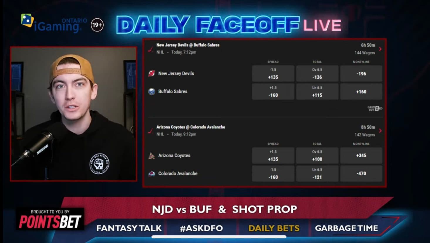 PointsBet Daily Bets: New Jersey Devils Puckline & Juuso Valimaki shot prop