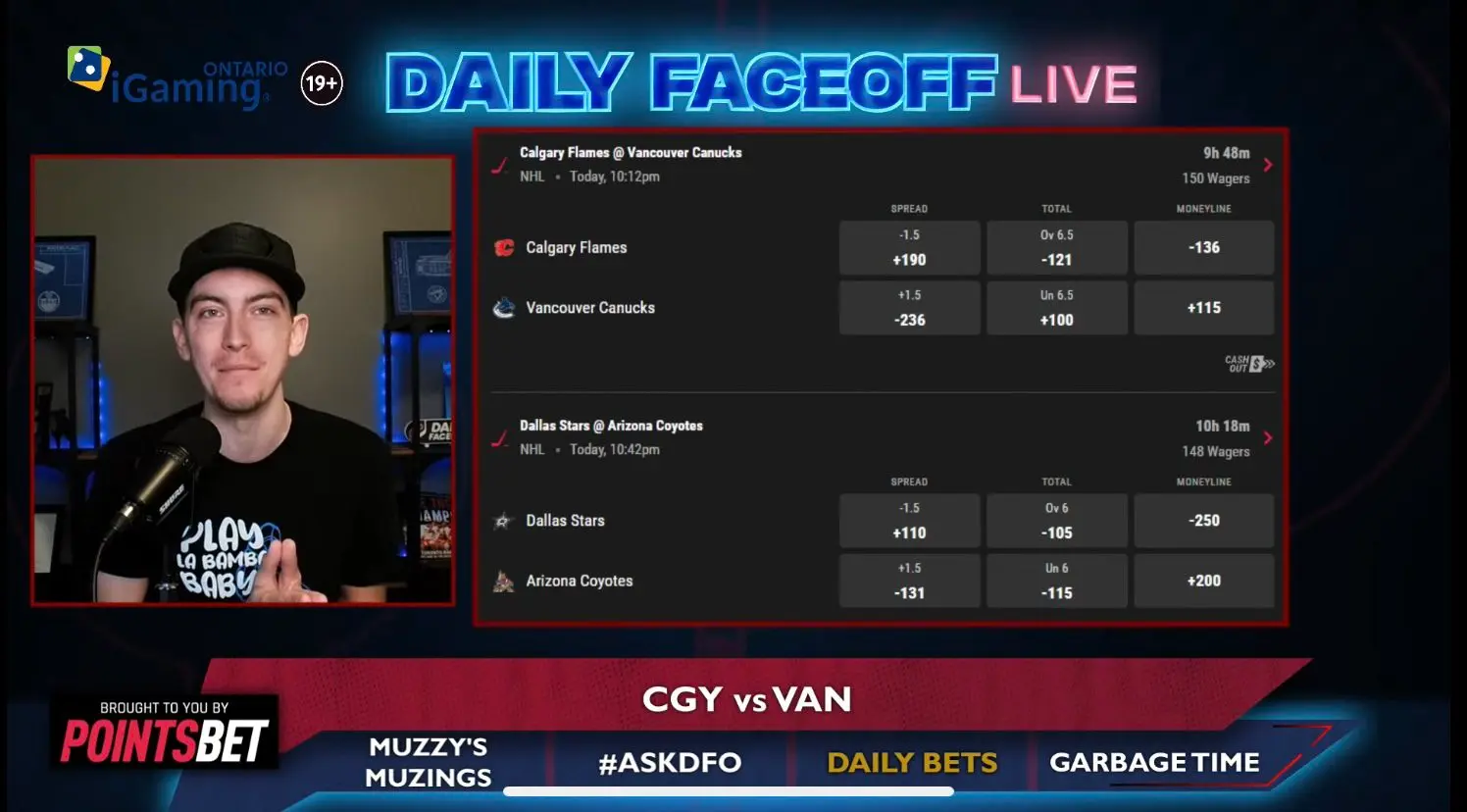 PointsBet Daily Bets: Flames/Canucks Under & Coyotes +1.5