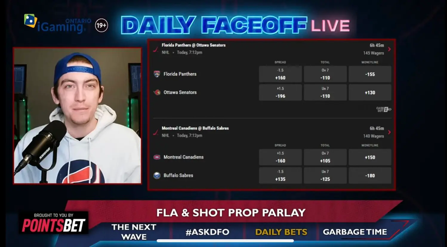 PointsBet Daily Bets: Florida Panthers Puckline & Vince Dunn / Juuso Valimaki shot prop parlay