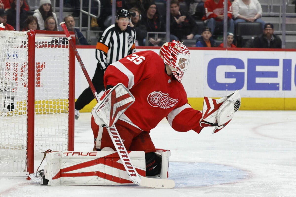 Detroit Red Wings’ goaltender Ville Husso could be done for the season