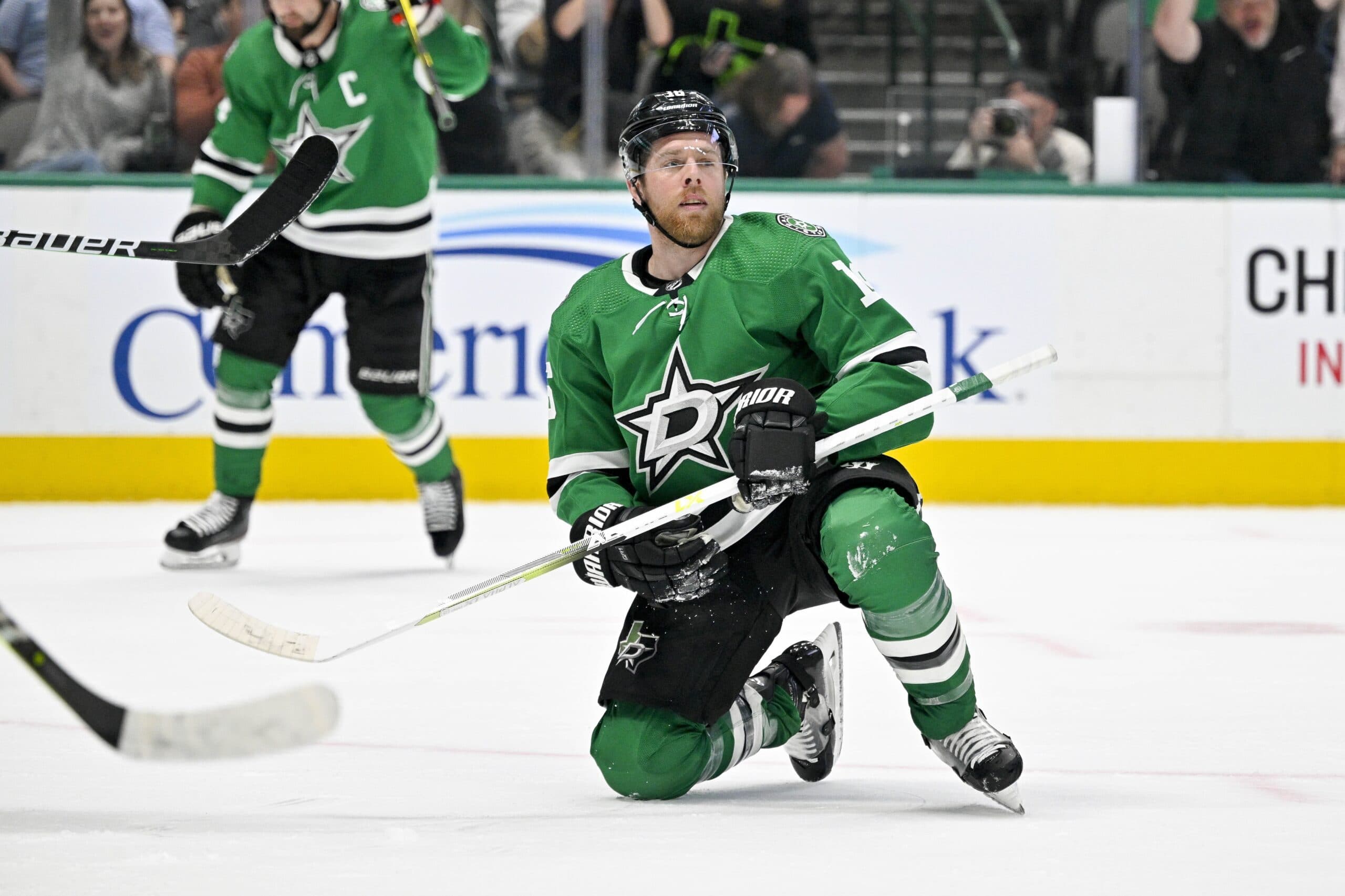 Stars’ Joe Pavelski leaves Game 1 after heavy hit from Minnesota’s Matt Dumba