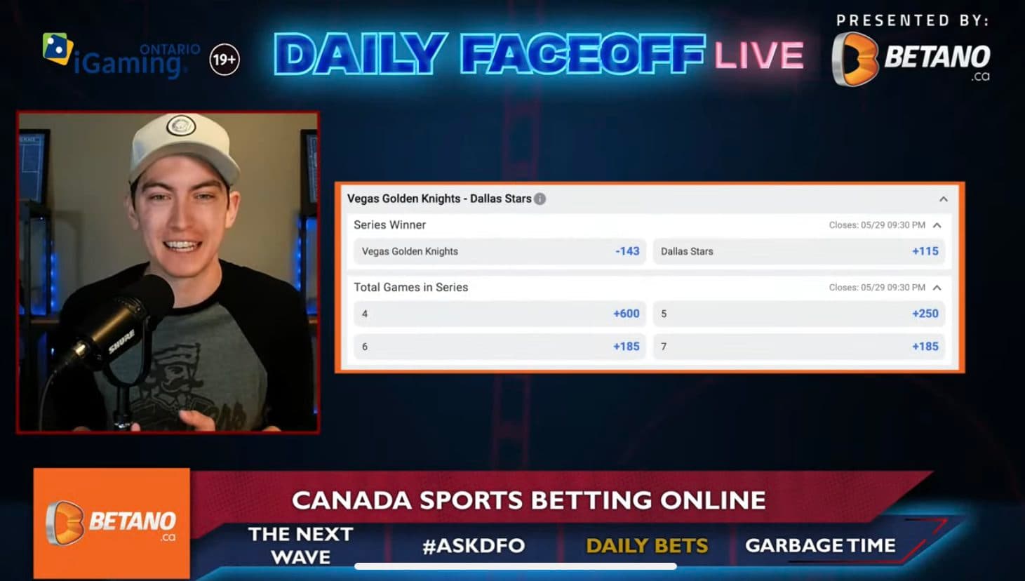 Betano Daily Bets: Series odds for Vegas/Dallas & Carolina/Florida