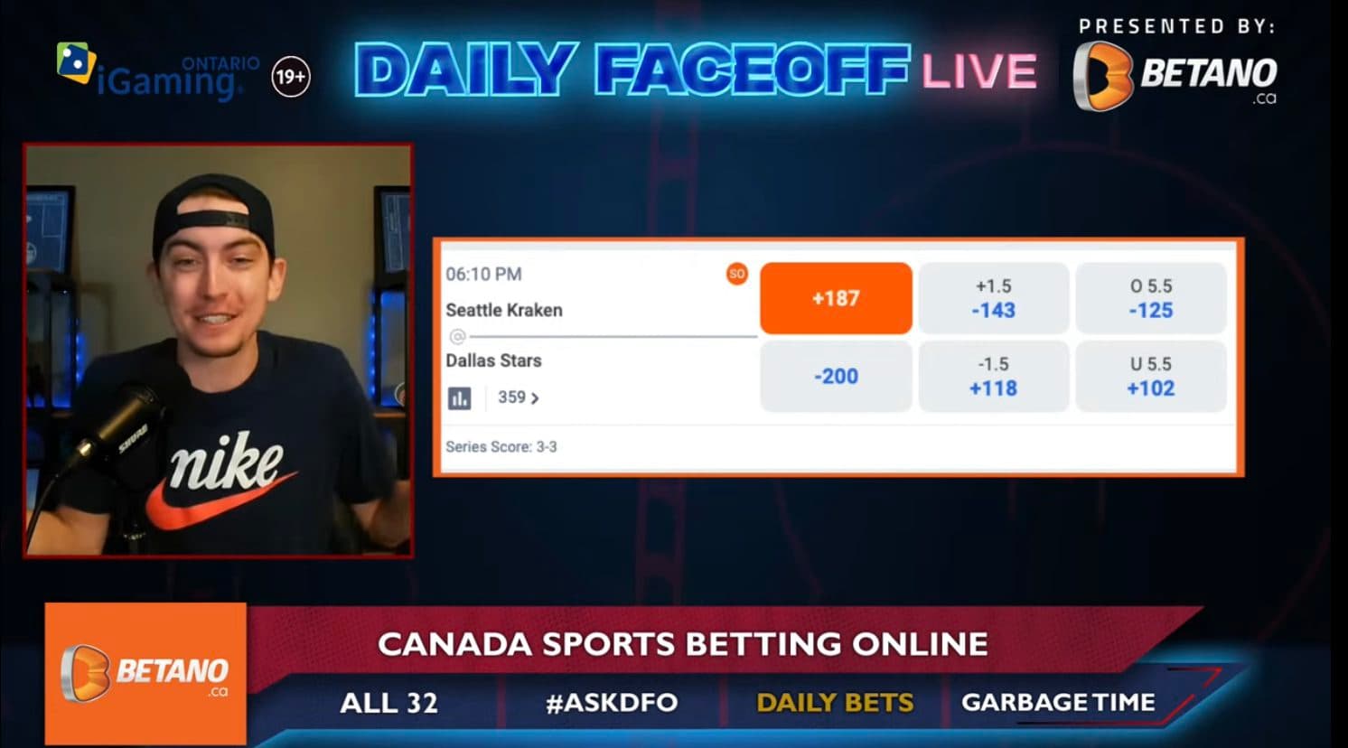 Betano Daily Bets: Seattle Kraken Moneyline & Roope Hintz shot prop