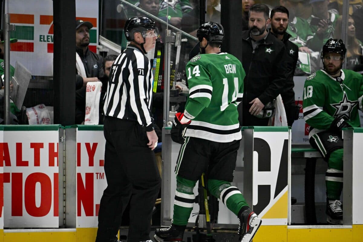 Dallas Stars’ captain Jamie Benn tossed for Game 3 cross check on Mark Stone