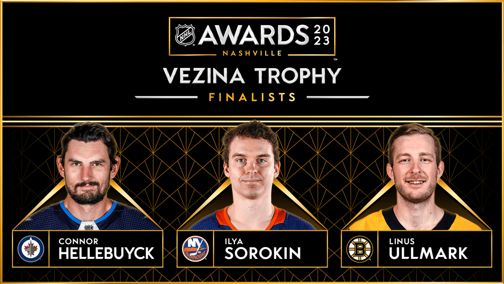 Connor Hellebuyck, Ilya Sorokin, Linus Ullmark named finalists for 2023 Vezina Trophy