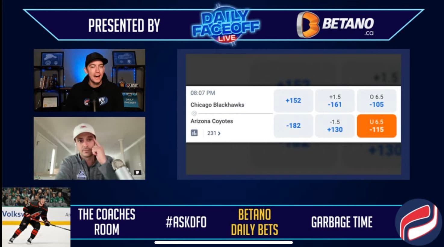 Betano Daily Bets: Blackhawks Vs Coyotes Under 6.5 & Andrei Svechnikov shot prop