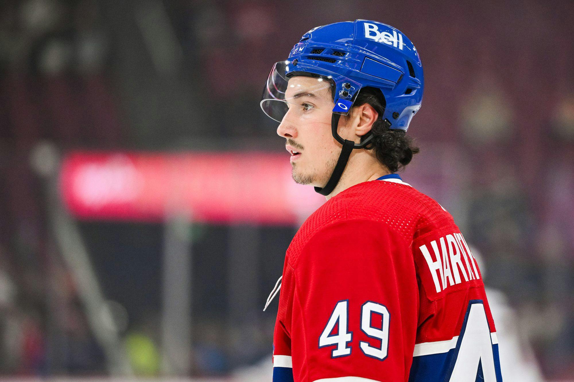 Canadiens forward Rafael Harvey-Pinard leaves Thursday’s game with lower-body injury