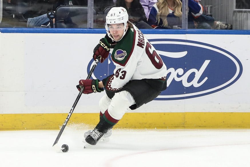 Arizona Coyotes’ Barrett Hayton and Matias Maccelli both leave game early with upper-body injuries