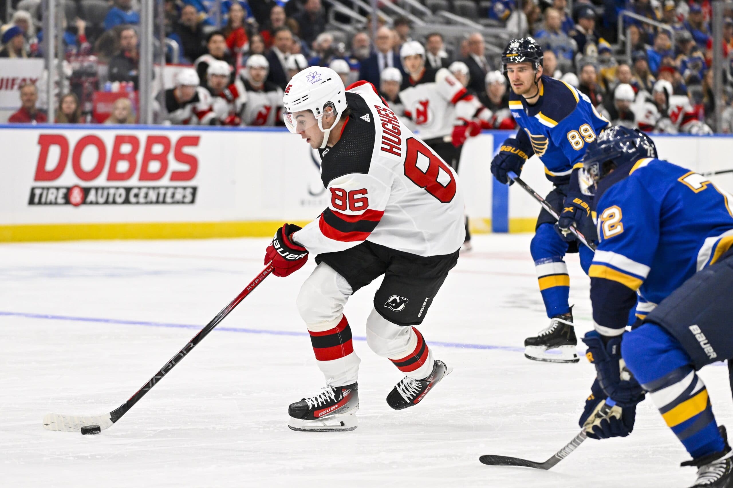 Jack Hughes ruled out for tonight, out week-to-week with upper-body injury