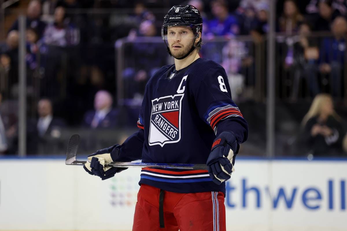 New York Rangers’ Jacob Trouba suspended two games for elbowing Pavel Dorofeyev