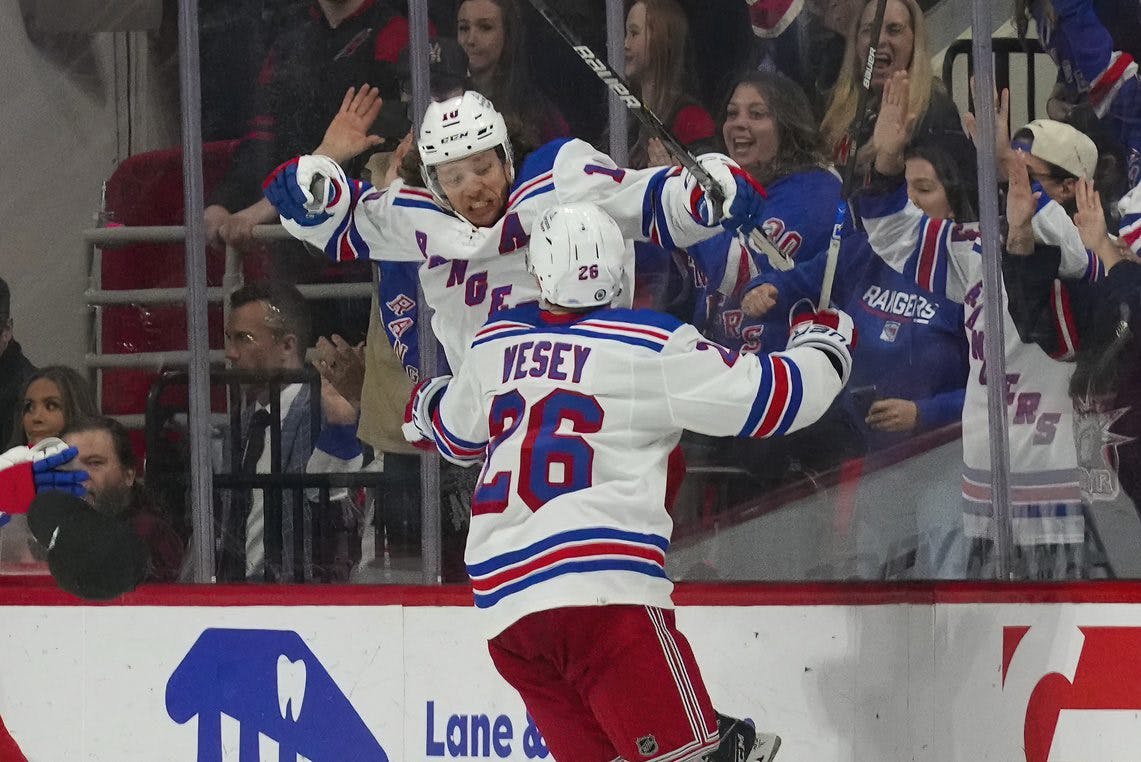 New York Rangers’ Artemi Panarin, Jimmy Vesey not at practice, considered day-to-day with lower-body injuries