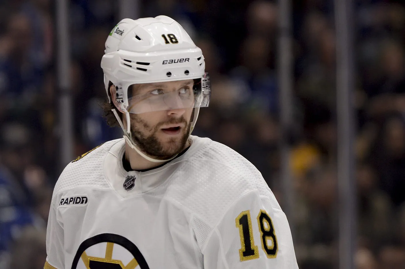 Boston Bruins’ Pavel Zacha leaves game vs. Islanders with lower-body injury