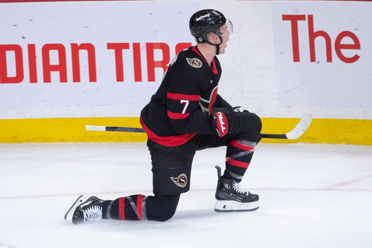 Ottawa Senators’ Brady Tkachuk breaks NHL record for most hits in a single game
