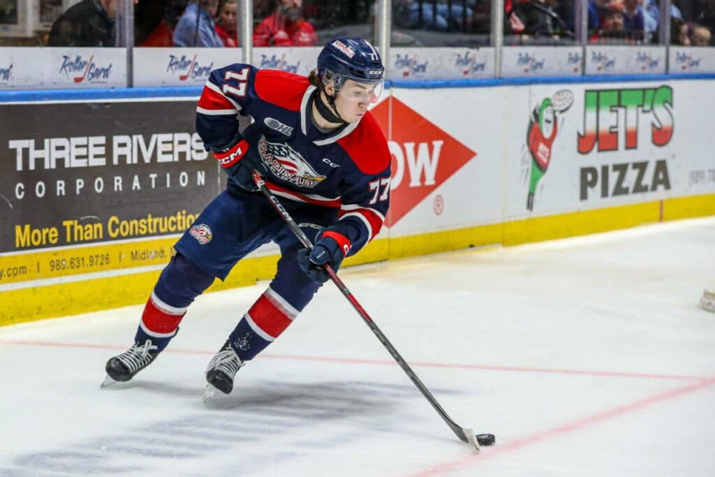 Saginaw Spirit forward Michael Misa