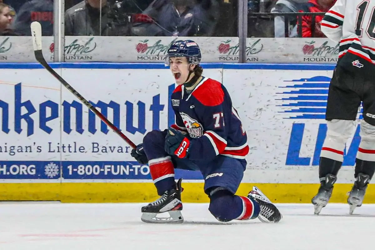 Saginaw Spirit forward Michael Misa