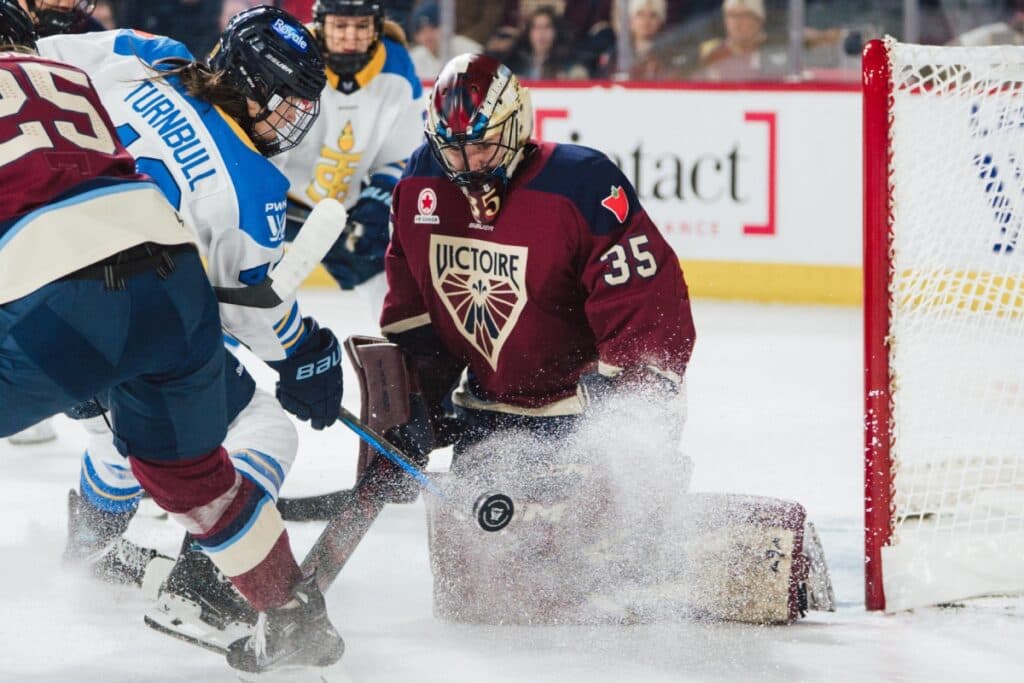 Montreal Victoire goaltender Ann-Renee Desbiens