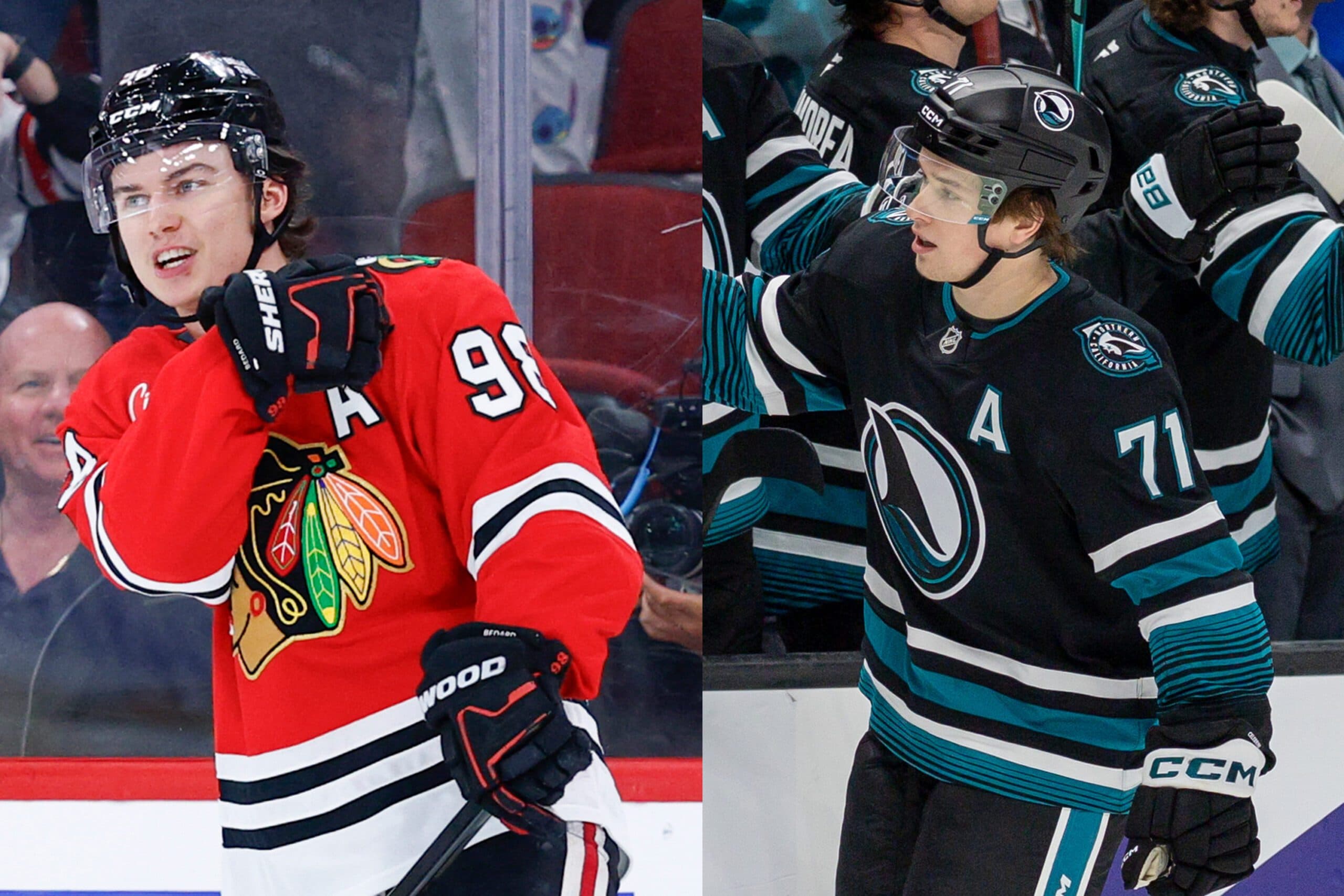 Connor Bedard and Macklin Celebrini (Imagn Images)