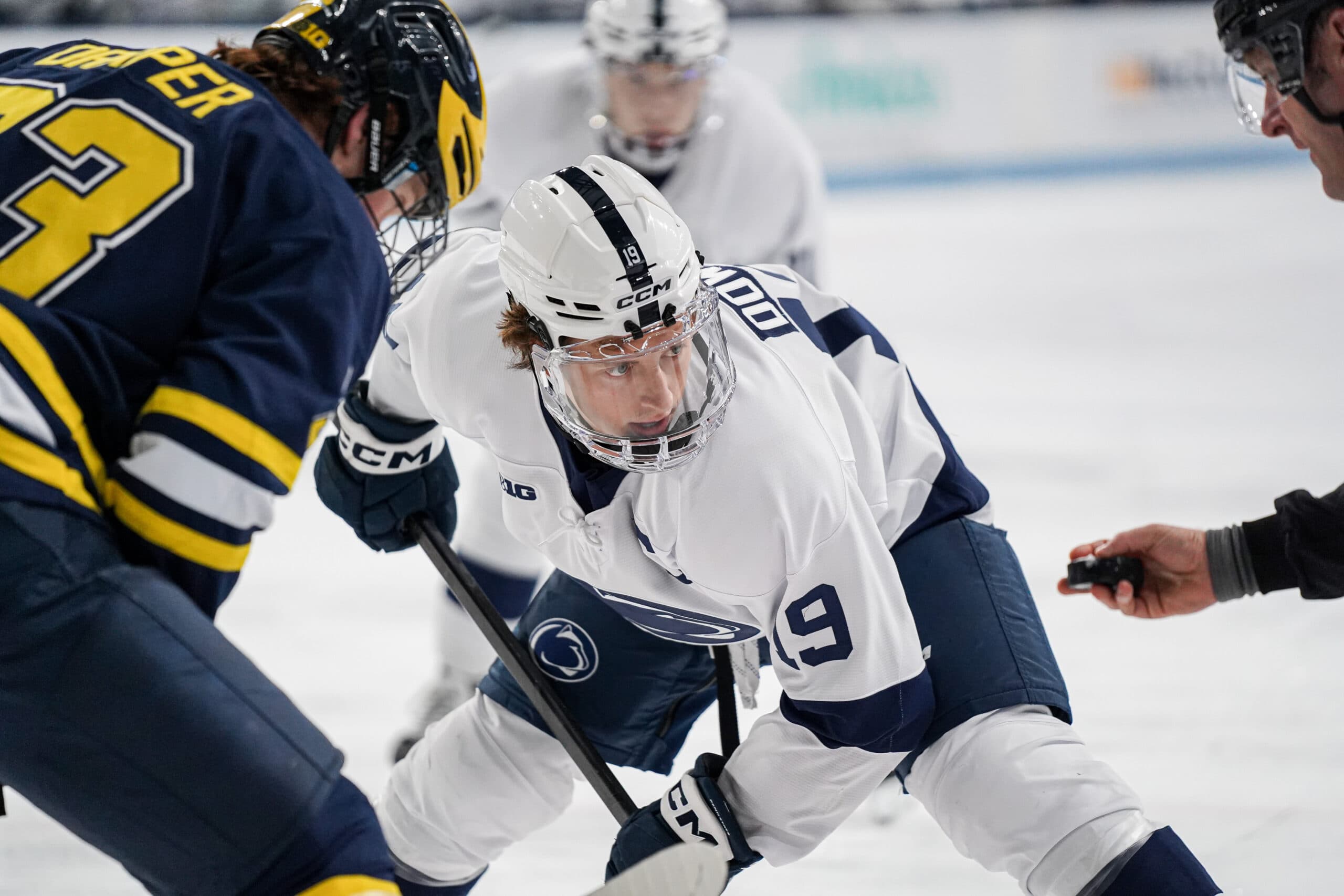 Penn State forward Dane Dowiak