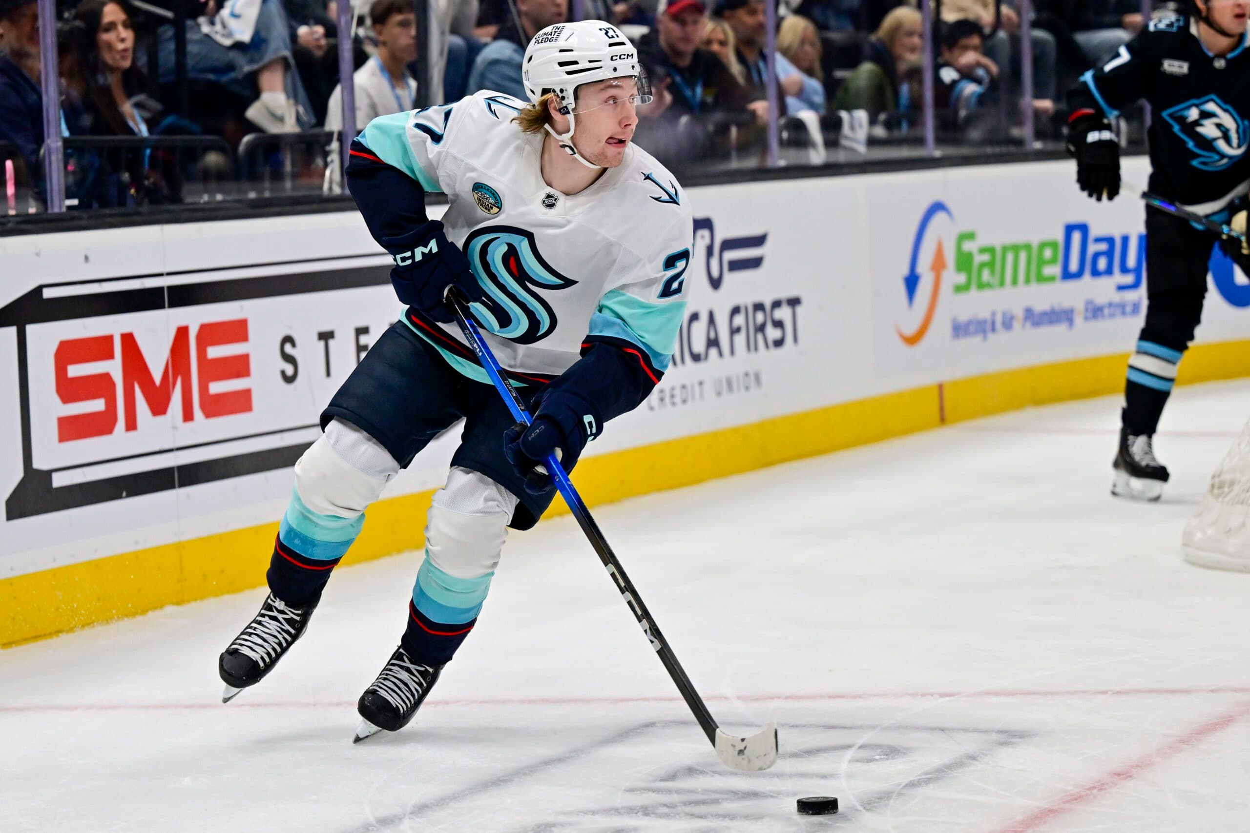 Catton has five goals and six assists for 11 points in 40 games this season.