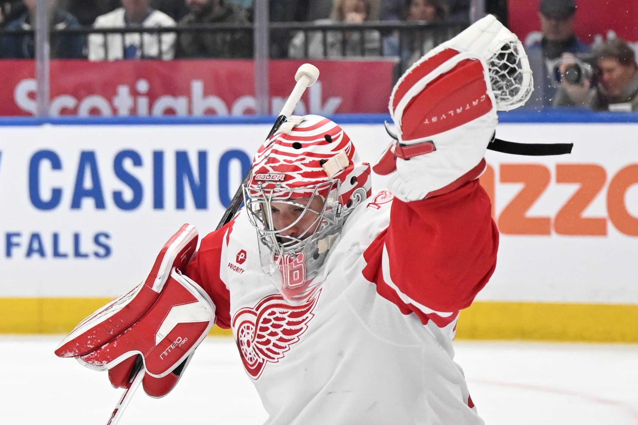 Red Wings’ John Gibson has thrust himself into the Vezina Trophy conversation