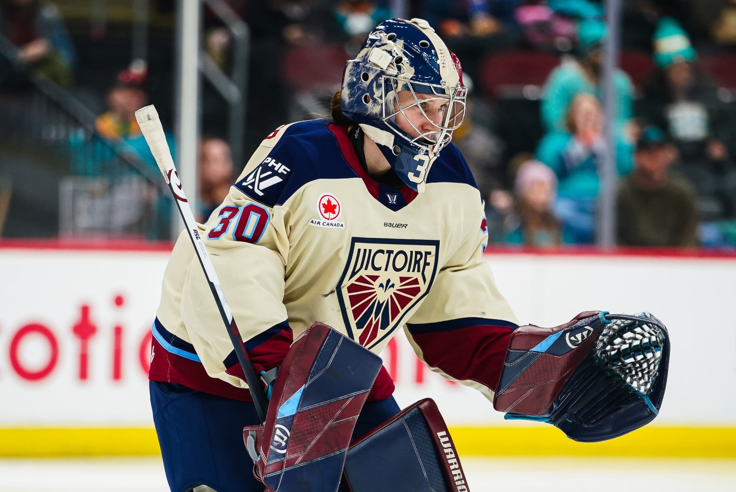 Montreal Victoire goaltender Sandra Abstreiter